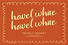 Havel Whie Script Font