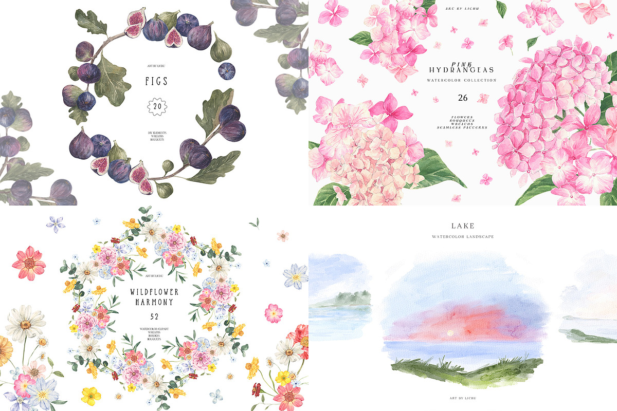 Whispered Archive 33 in 1 watercolor, a Seasonal Illustration by LiChu Art (Photo 3 of 10)