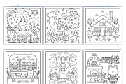 Whimsical Cozy Worlds Coloring Book, a Decorative Illustration by Design Station (Thumbnail 2 of 8)