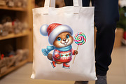 Christmas Beaver Sublimation Clipart, a Seasonal Illustration by Rose Art (Thumbnail 6 of 7)