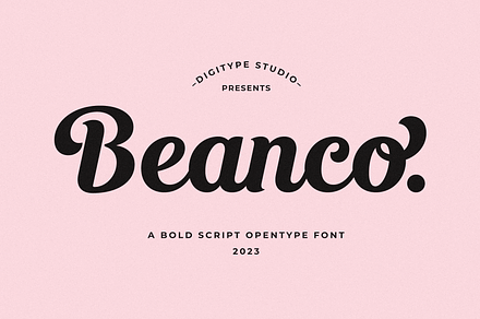 Beanco Font, a Script Font by Digitype Studio
