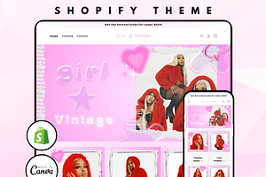 Girly Pink Heart Shopify Theme