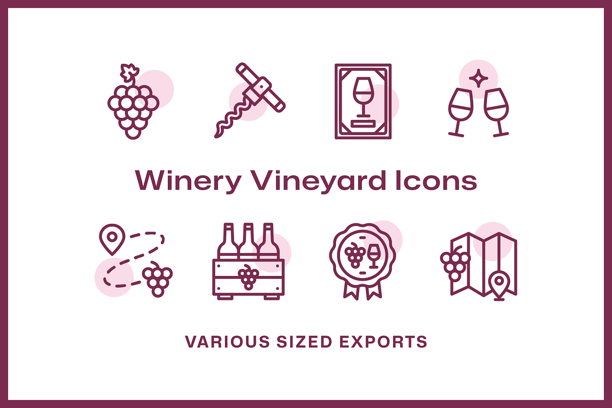 36 Winery Vineyard Icons, an Icon by Furnace (Photo 4 of 5)