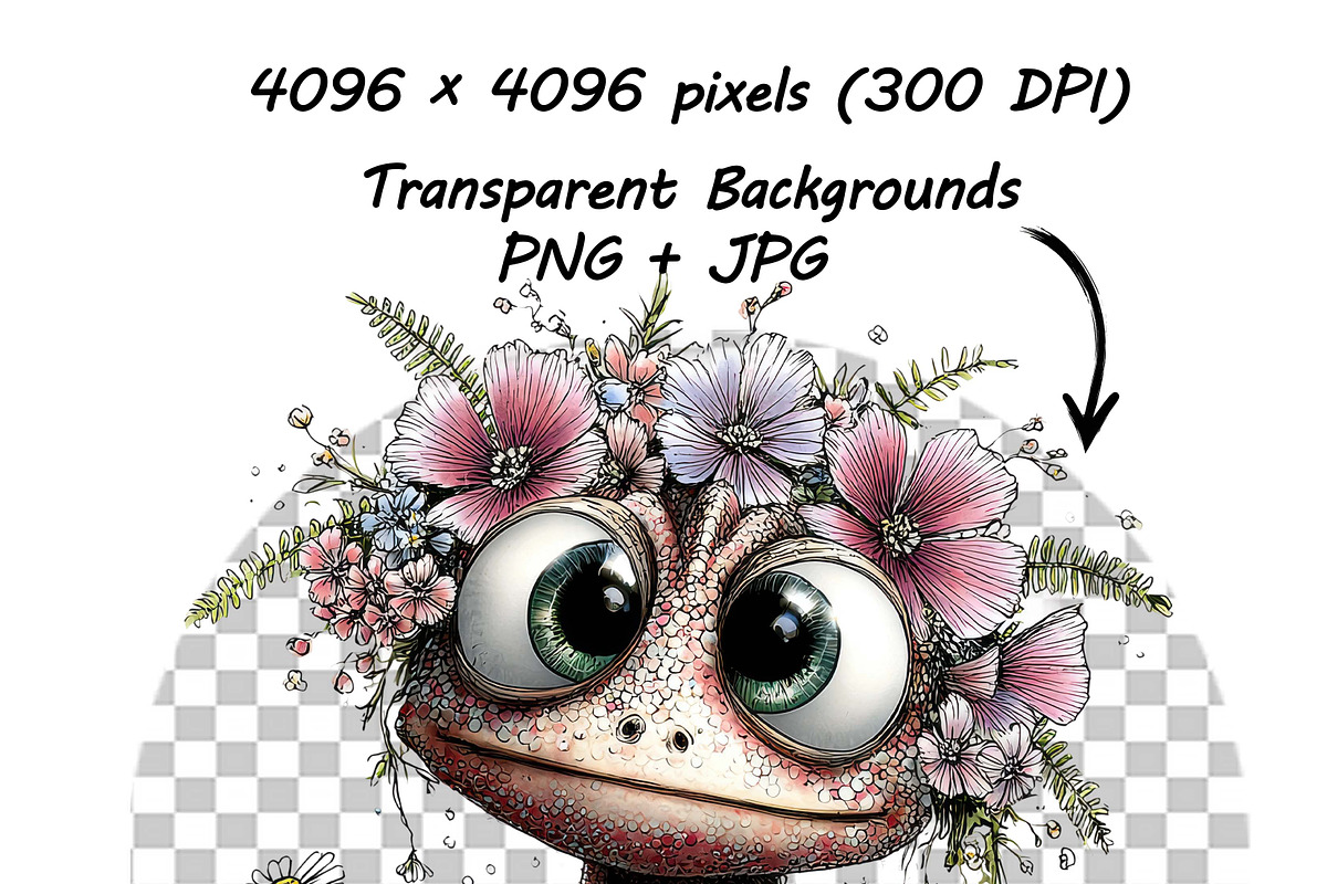 Whimsical Animals Floral Clipart, a Graphic by one-touch (Photo 13 of 18)