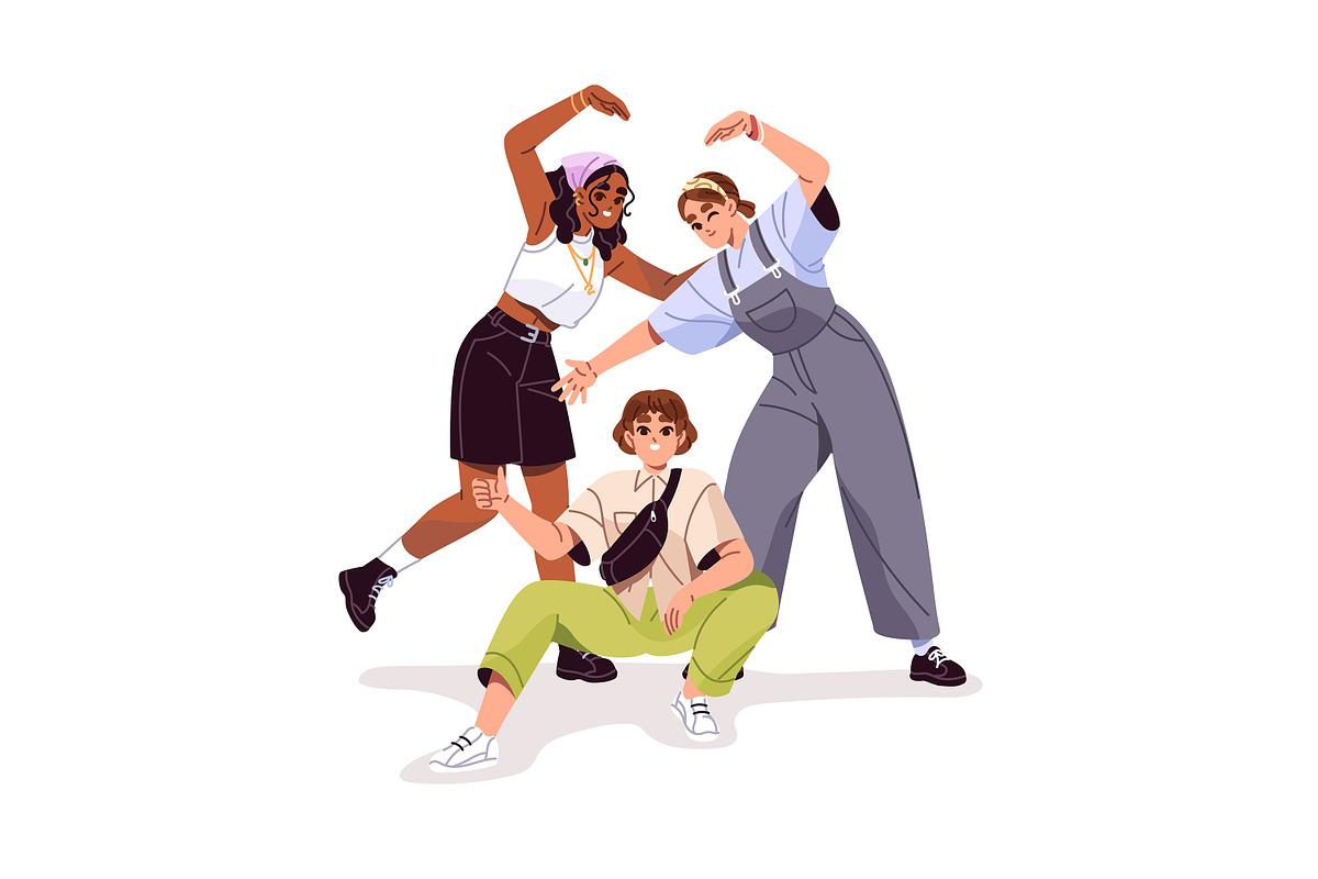 Happy friends groups, friendship set, a Person Illustration by PaperTrident (Photo 2 of 5)