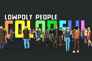 Lowpoly People Colorful