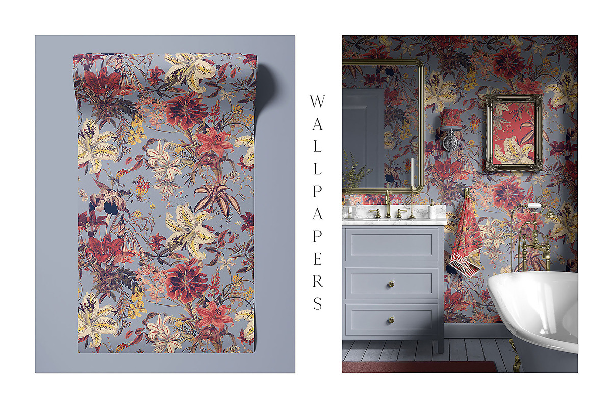 Orpheus Vintage Archive Lily Prints, a Pattern Graphic by TSTUDIO (Photo 6 of 10)