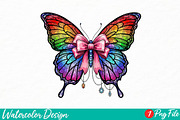 Halloween Gothic Coquette Bow, an Illustration by Watercolor design (Thumbnail 1 of 3)