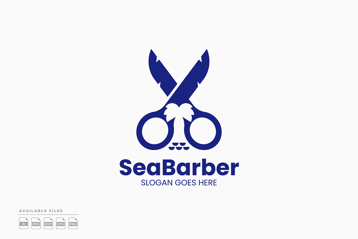 Sea Barber Logo, a Branding & Logo Template by Zeer Graphic
