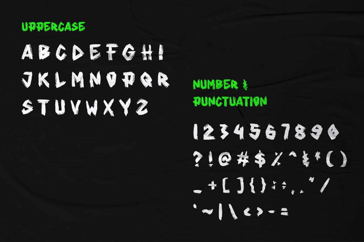 Punkbro- Brush Display Font, a Handwritten Font by Samtiv Studio (Photo 6 of 7)