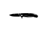 Folding Pocket Knife Silhouette, a Graphic by hafijul (Thumbnail 3 of 12)
