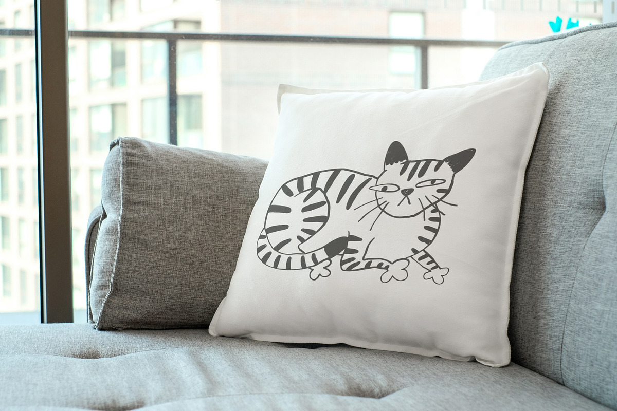 Funny Sketchy Cat Illustrations, a Graphic by Anastasiya Klempach (Photo 6 of 10)