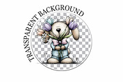 Watercolor Easter Bunny Clipart, an Illustration by Watercolor design (Thumbnail 6 of 7)
