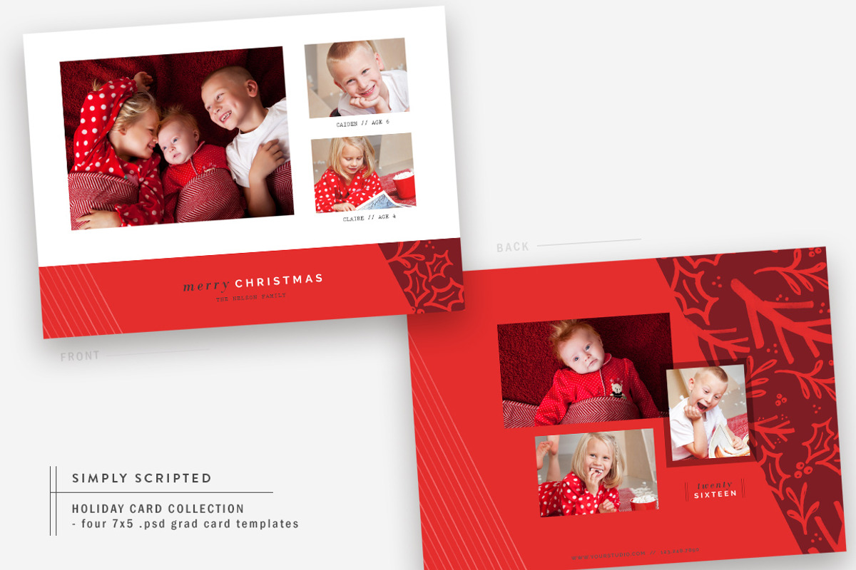 Berry Red | Christmas Card Bundle, a Card Template by The Modern Collective (Photo 6 of 6)