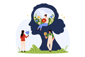 Cultivating Inner Peace design, a Person Illustration by Flashvector