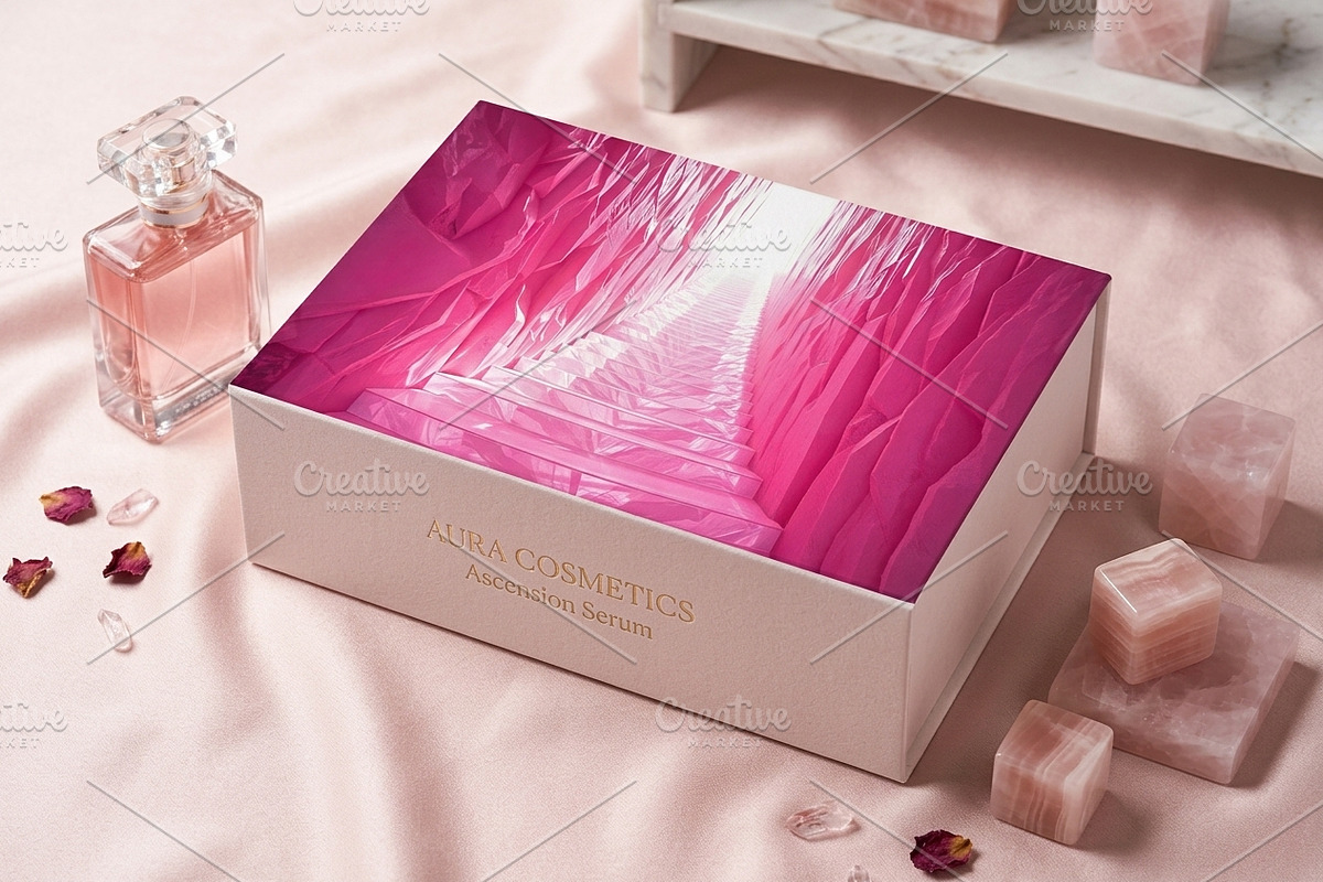 Pink Crystal Cave Staircase Backdrop, a Background Graphic by Aura Canyon HQ (Photo 5 of 7)
