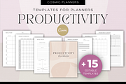 Productivity Planner Canva Templates, a Templates & Theme by Cosmic Design (Thumbnail 1 of 7)