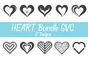 Heart Symbol Icons, an Outline Icon by Pixel Design (Thumbnail 1 of 4)