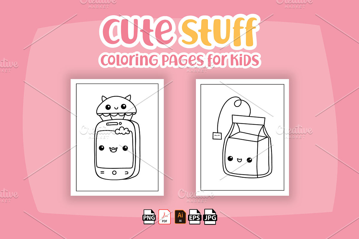 Cute Stuff Coloring Pages Kids - Kdp, an Education Illustration by Sultana177 (Photo 2 of 3)