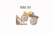 Monster trucks watercolor, a Decorative Illustration by Marina Ermakova (Thumbnail 11 of 11)
