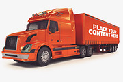Truck Trailer Mockup Bundle #1, a Mockup by vraiana (Thumbnail 7 of 26)