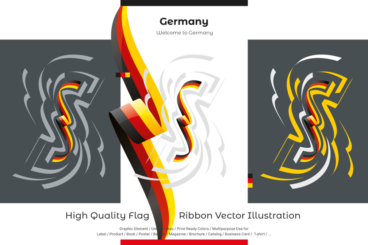 Germany flag ribbon vector, a Templates & Theme by Simbos (Photo 2 of 9)