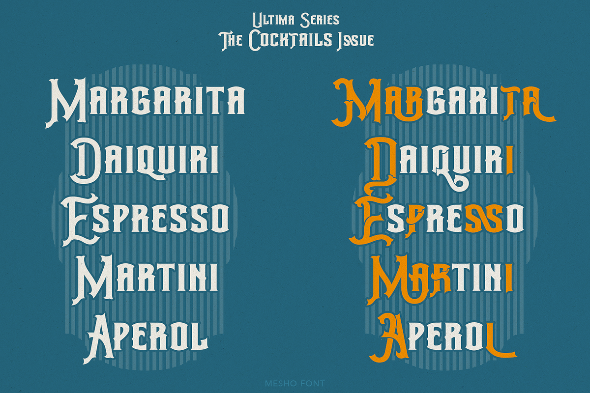Mesho Victorian Typeface, a Serif Font by TypeClassHeroes (Photo 10 of 15)