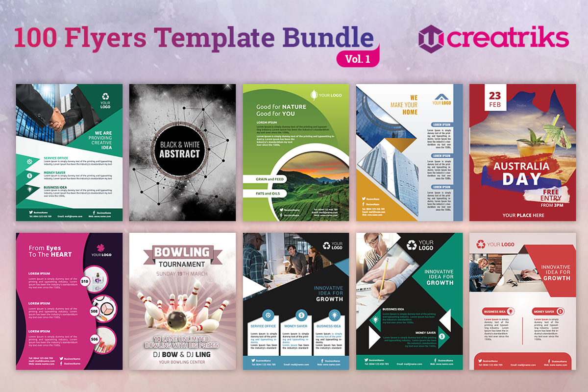100+ Awesome Flyer Templates, a Flyer Template by Creatricks (Photo 5 of 11)