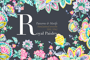 Royal Paisley, Hand Painted Design!