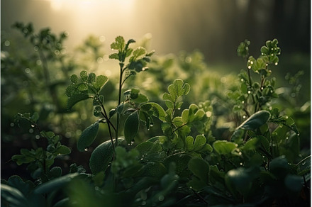 macro view of green plants in the, a Nature Photo by Sergey Kotenev
