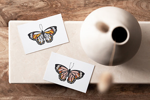 Boho Butterflies Clipart