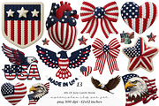 4th of July Latch Hook PNG Bundle, an Illustration by SinaCreation (Thumbnail 1 of 11)
