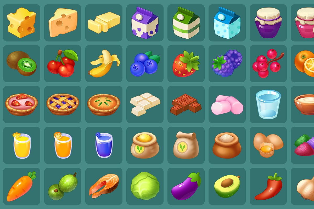 Ingredients Casual Icons, an Object Graphic by KartInnka (Photo 2 of 2)