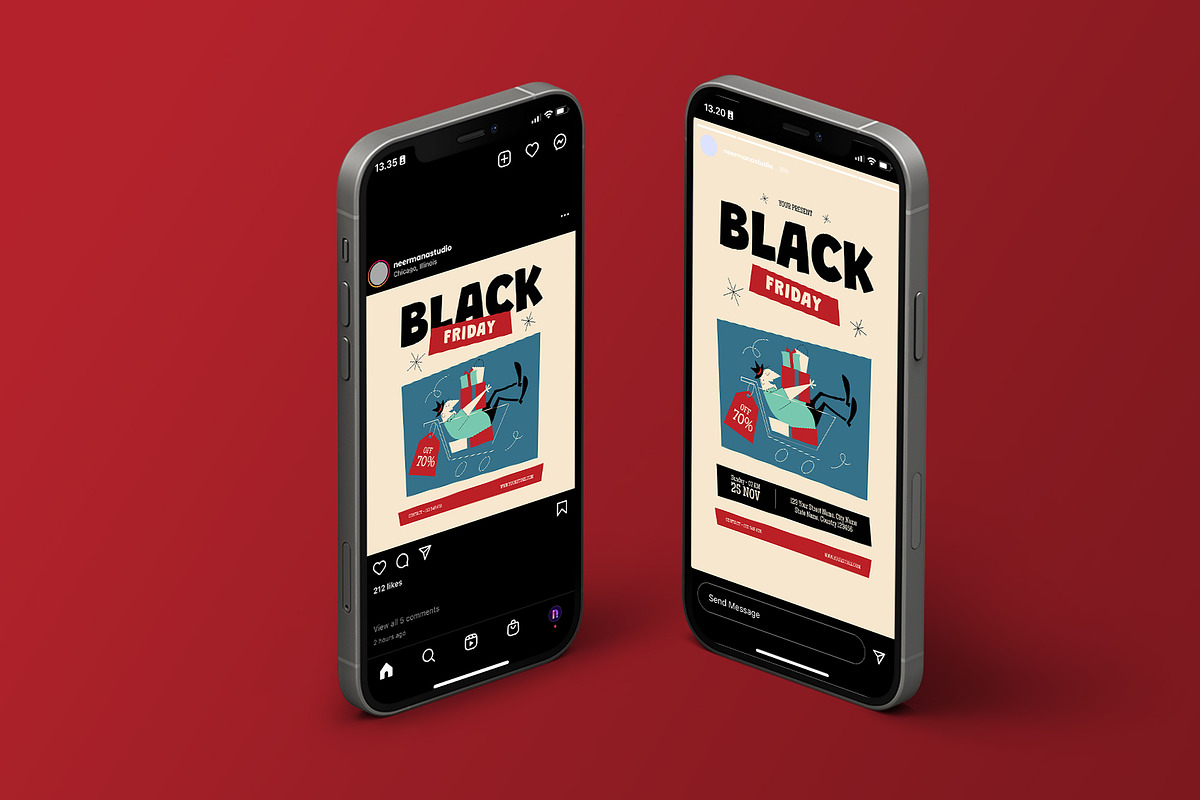 Black Friday Flyer Mid Century Theme, a Flyer Template by Neermana (Photo 4 of 4)