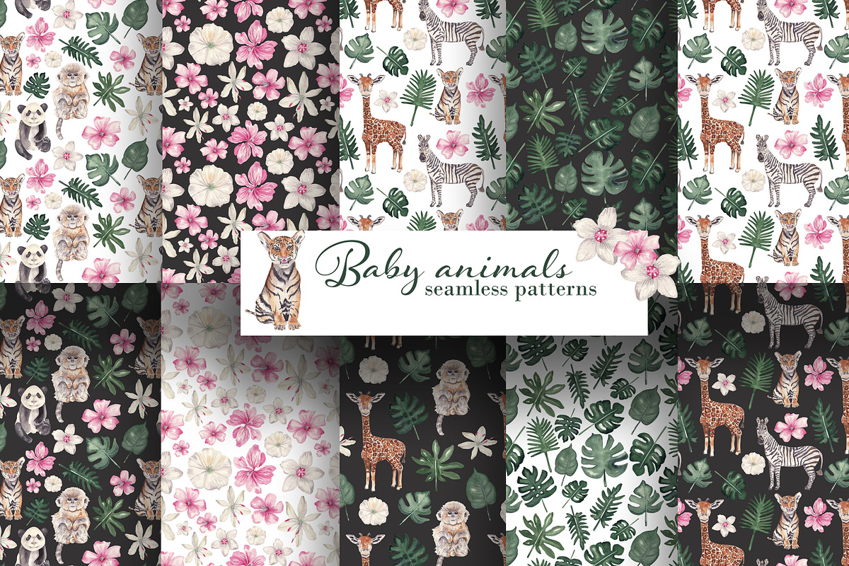 Baby animals - watercolor set, an Animal Illustration by Visual Animal (Photo 3 of 11)