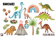 Rainbow Dinosaurs, a Decorative Illustration by Roodi and Bear (Thumbnail 2 of 2)