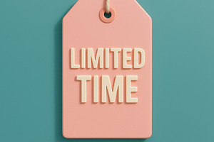 Limited time promotional tag hanging, a Photo by Dvoevnore photos
