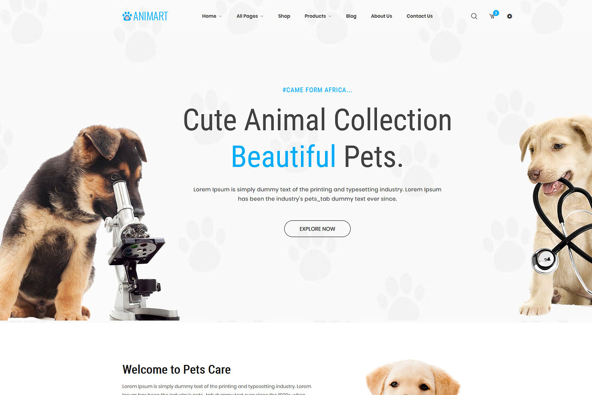 Animart - Pet shop & care template, a Bootstrap Template by techboot (Photo 5 of 7)