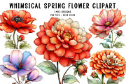 Whimsical Spring Flower Clipart, an Illustration by CreationArt (Thumbnail 1 of 7)
