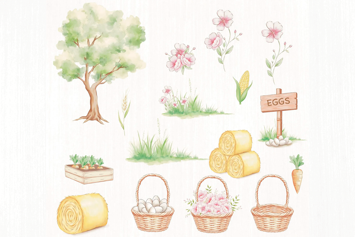 Farm Collection – Vintage Children's, an Illustration by Lolytop Studio (Photo 5 of 9)