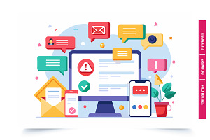 A colorful illustration of a desktop, an Illustration by Tanuart