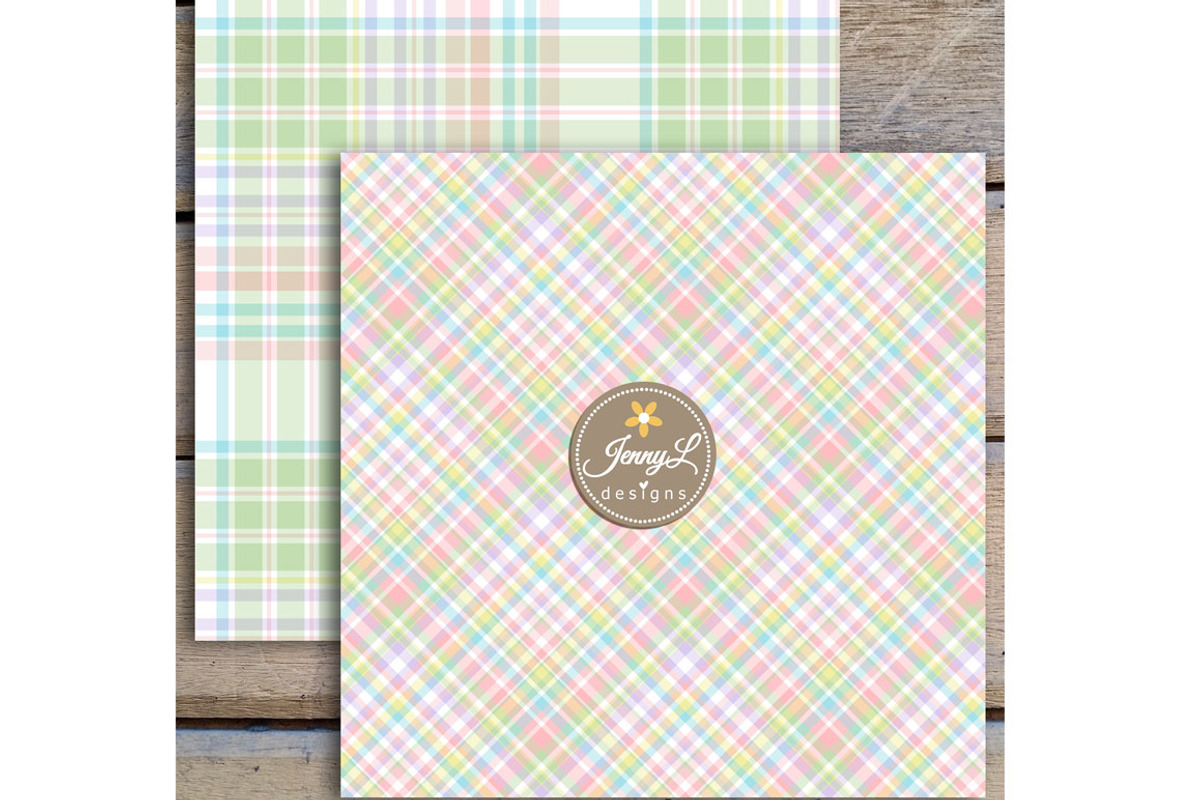 Pastel Christmas Plaids D Papers, a Pattern Graphic by JennyL Designs (Photo 4 of 5)