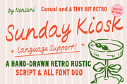 Retro Rustic Script & Bold Font Duo, a Handwritten Font by Nonceni (Thumbnail 1 of 11)