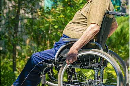 disabled senior male in the chair at, a Person Photo by Mikee's stuff