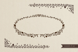 Floral Brushes Illustrator Set