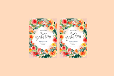 Beautiful Birthday invitation, an Invitation Template by Weddinginvitation by Fati
