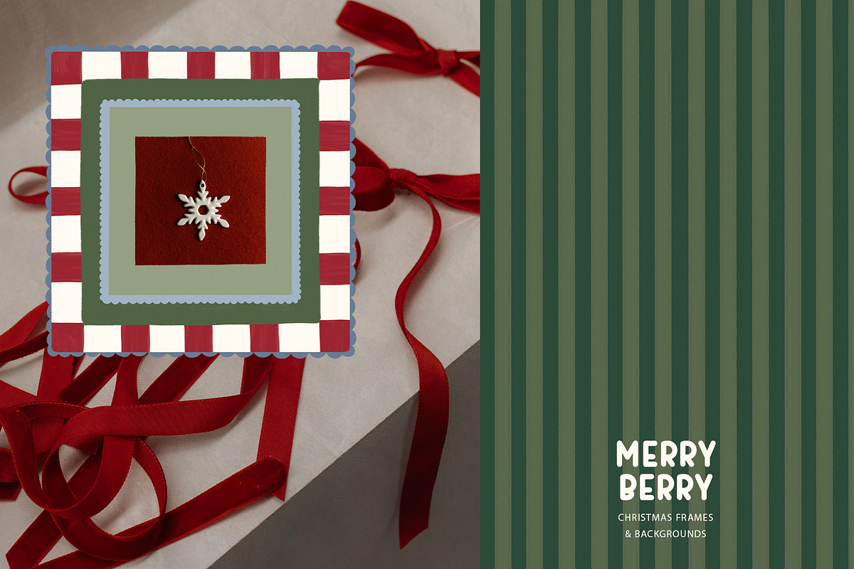 MerryBerry Christmas Frames & Papers, an Object Graphic by alonahaidash (Photo 2 of 15)