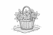 Spring Flower Coloring Art, an Illustration by hafijul (Thumbnail 2 of 9)