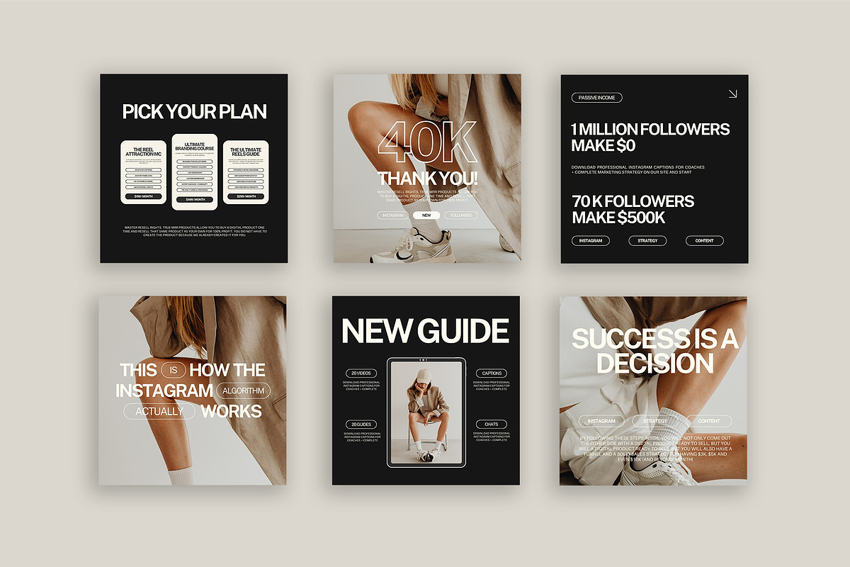 200 Instagram Templates for Coaches, a Social Media Template by Instprofi | Studio Estimo (Photo 5 of 16)