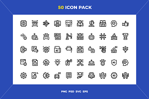 Artificial intelligence icons, an Outline Icon by Wencory
